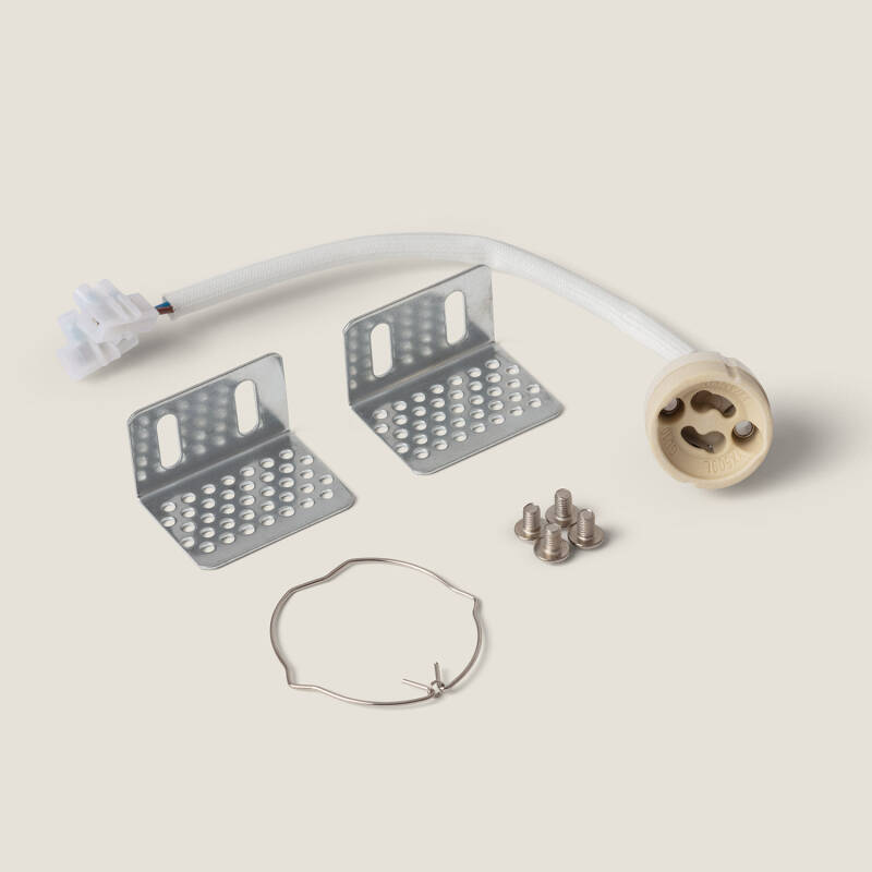 Aro Downlight Integración Escayola/Pladur para Bombilla LED GU10 / GU5.3  Corte 120x120 mm