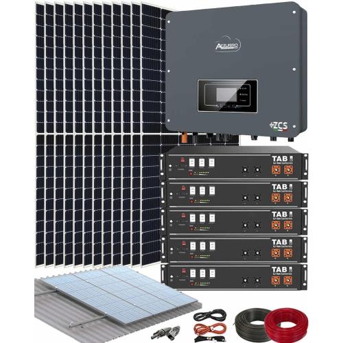 Kit Instalación Placas Solares con 5 Baterías TAB 2.4kWh