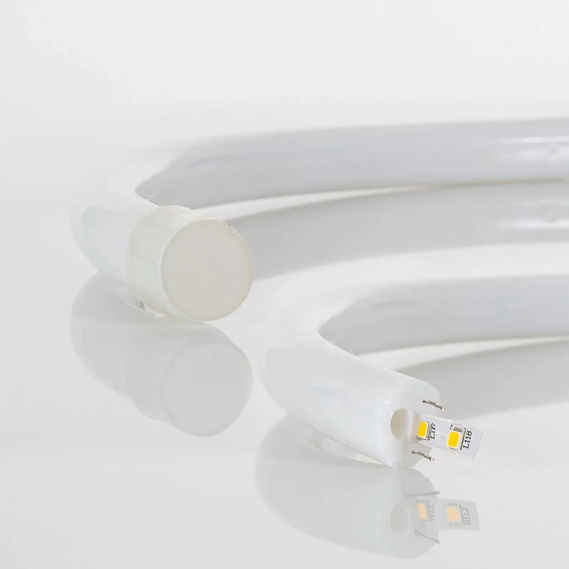 Tira LED Neón Regulable 220V Blanco Frío Circular 360 9W/m Corte 100cm IP67 a Medida