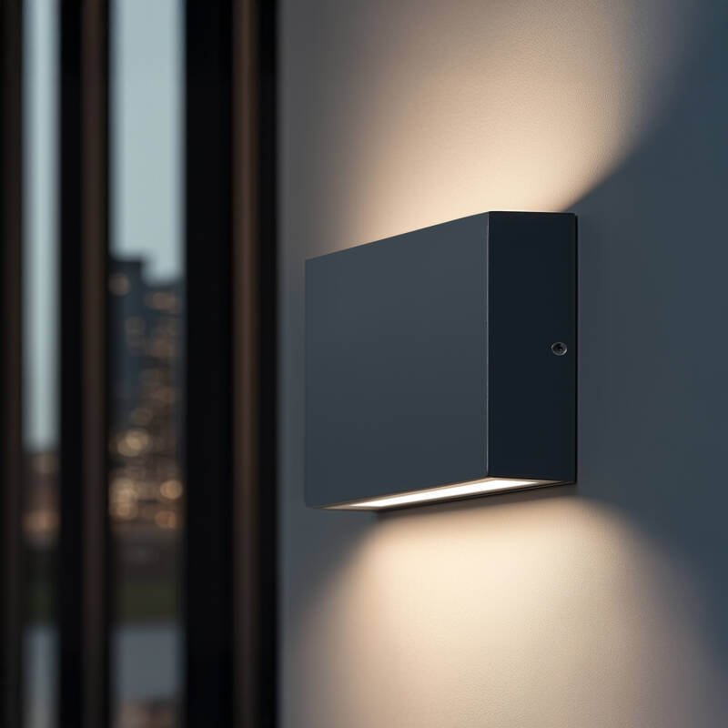 Aplique de Pared Exterior LED 7W Aluminio Iluminación Doble Cara CCT Seleccionable Brooky S
