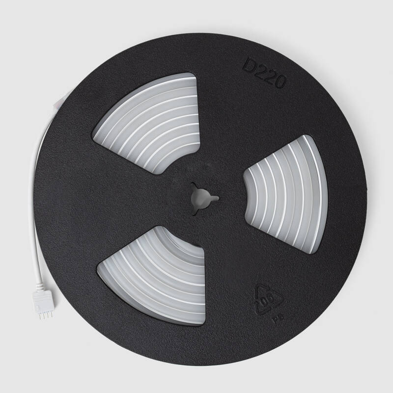 Tira LED Neón 24V RGB 5m 9.5W/m Corte 5cm IP65