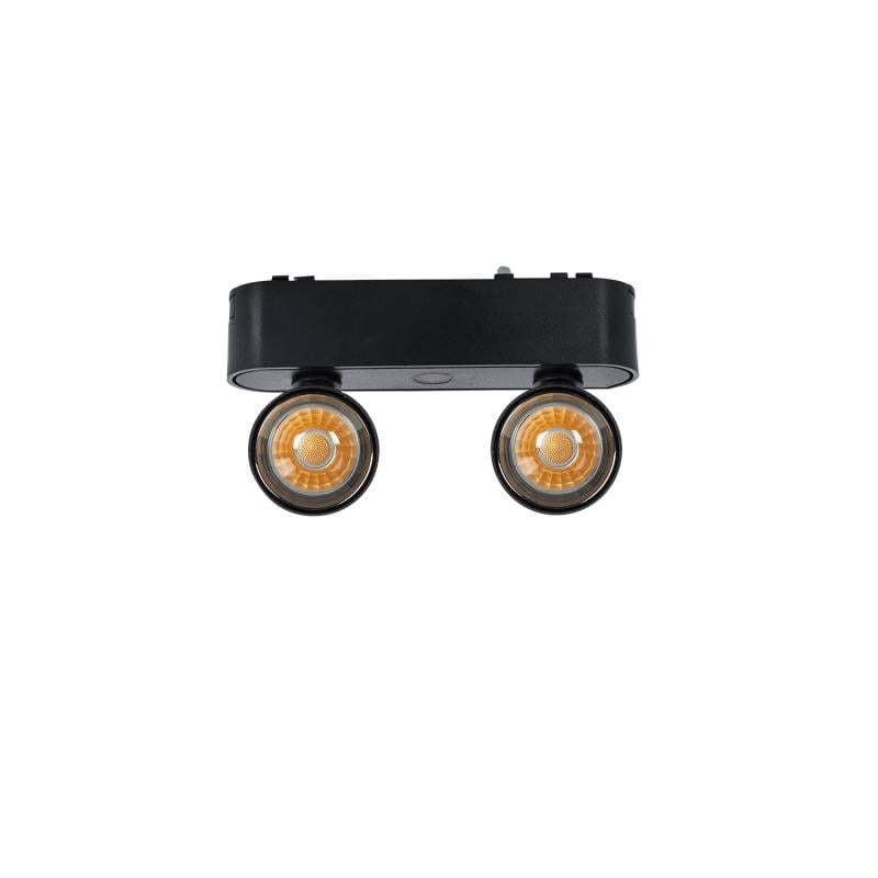 Foco Carril LED Magnético 25mm SuperSlim Doble 10W 48V Negro