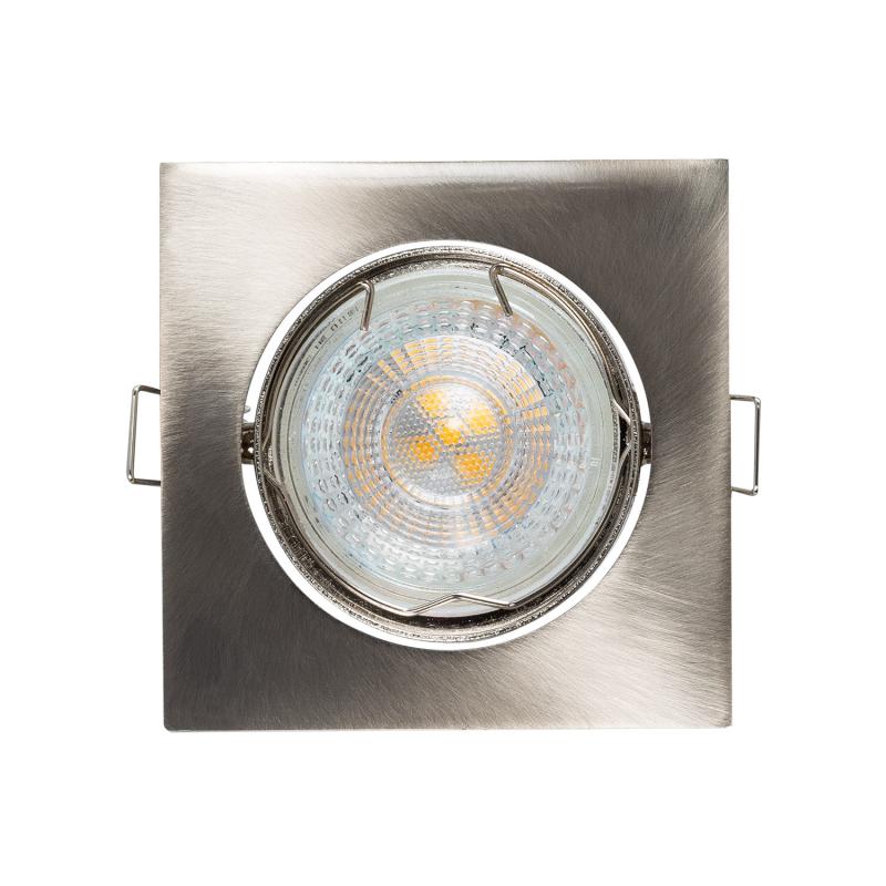 Aro Downlight Cuadrado Basculante para Bombilla LED GU10 / GU5.3 Corte Ø 72 mm