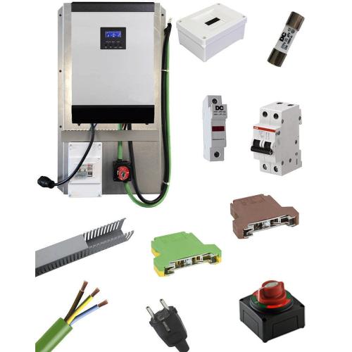 Inversor Cargador Voltronic 5000W 24V premontado con protecciones