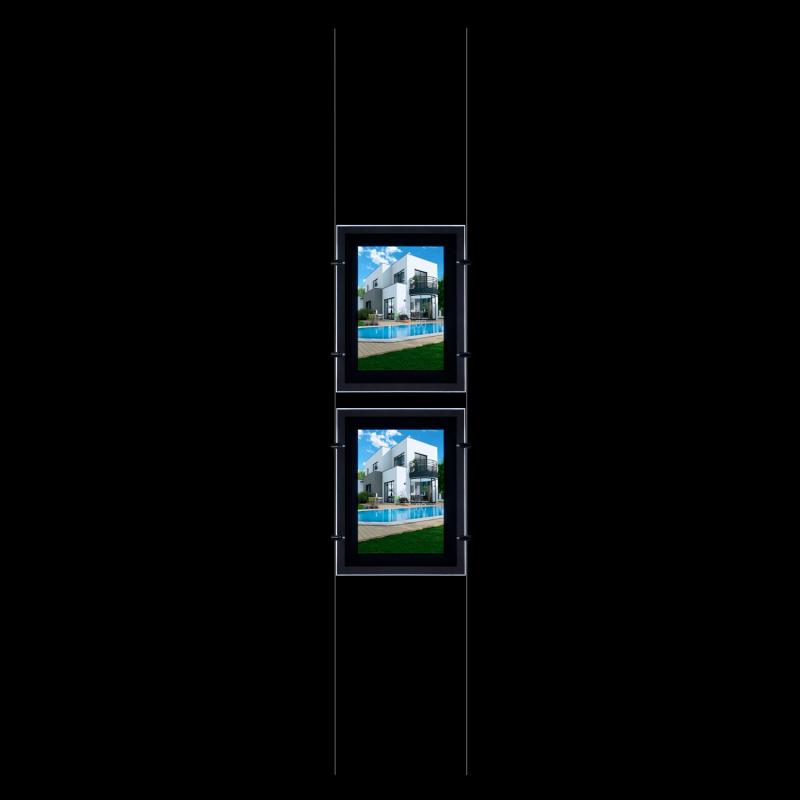 Kit Cartel Expositor LED DIN A3 Vertical