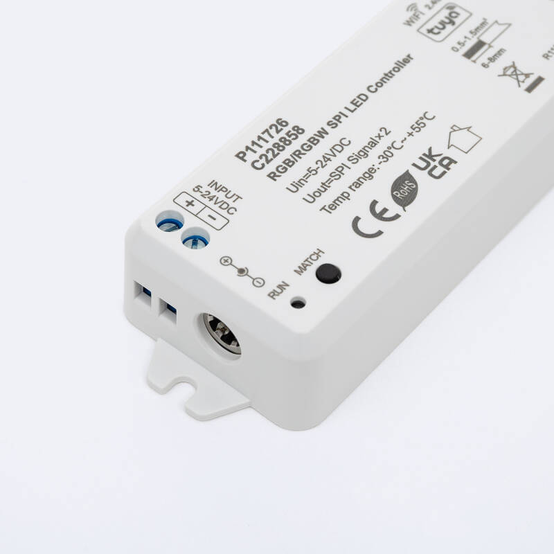 Controlador WIFI Tira LED Digital SPI RGB/RGBW 12-24V SKYDANCE WT-SPI Compatible con Mando RF