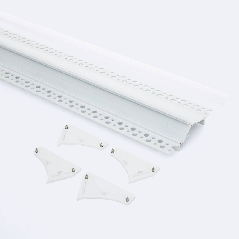 Perfil Aluminio Empotrable para Escayola / Pladur para Tira LED hasta 20mm