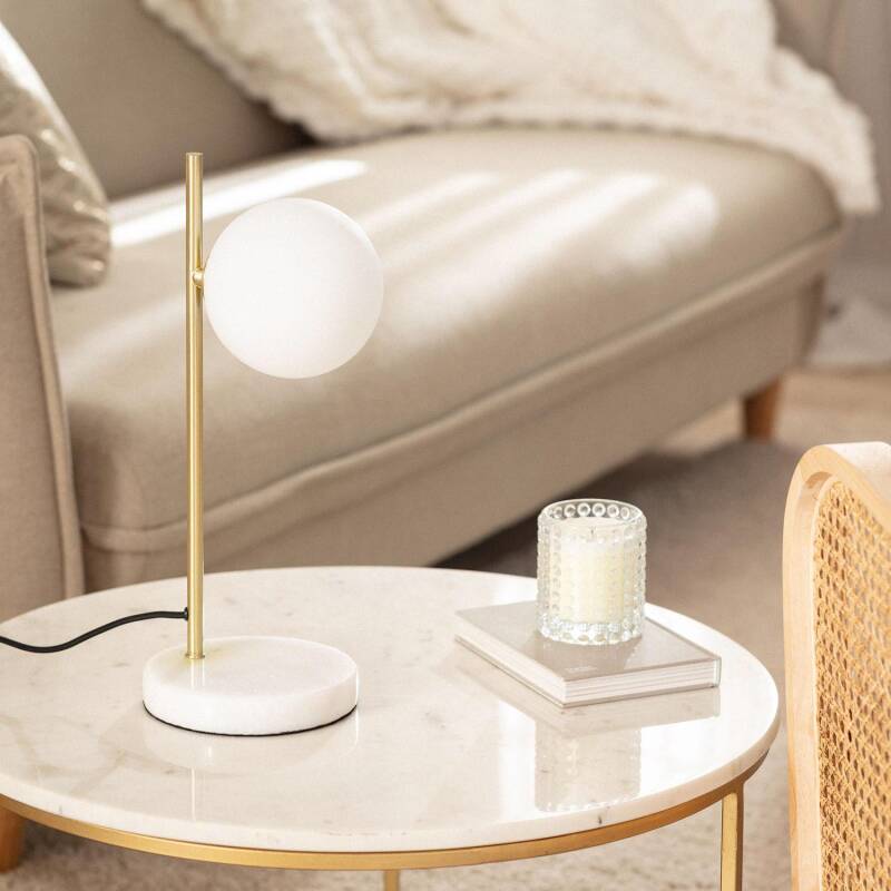 Lámpara de Mesa Metal y Cristal Lune