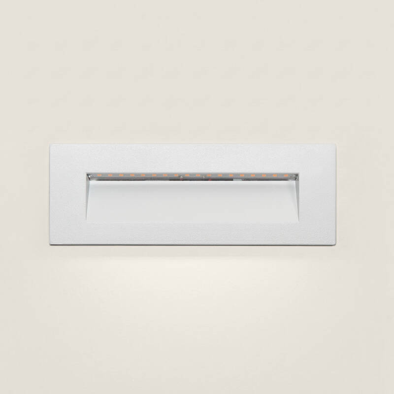Baliza Exterior LED 7W Empotrable Pared Rectangular Blanco Groult