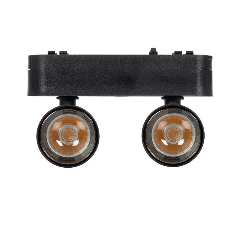 Foco Carril LED Magnético 25mm SuperSlim Doble 14W 48V Negro