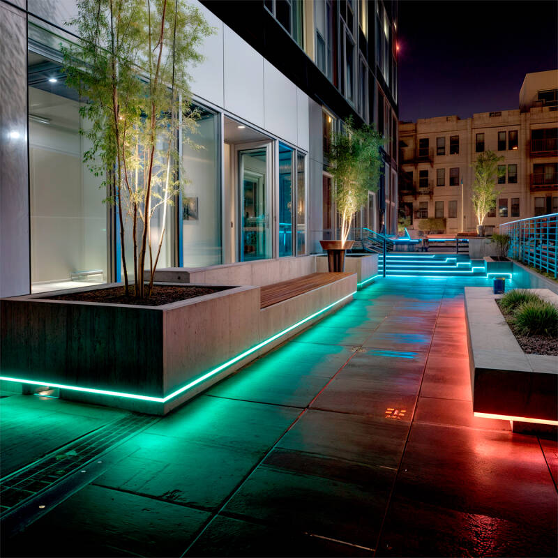 Bobina Tira LED RGB 220V AC 60 LED/m 50m IP65 Ancho 16mm Corte cada 100 cm