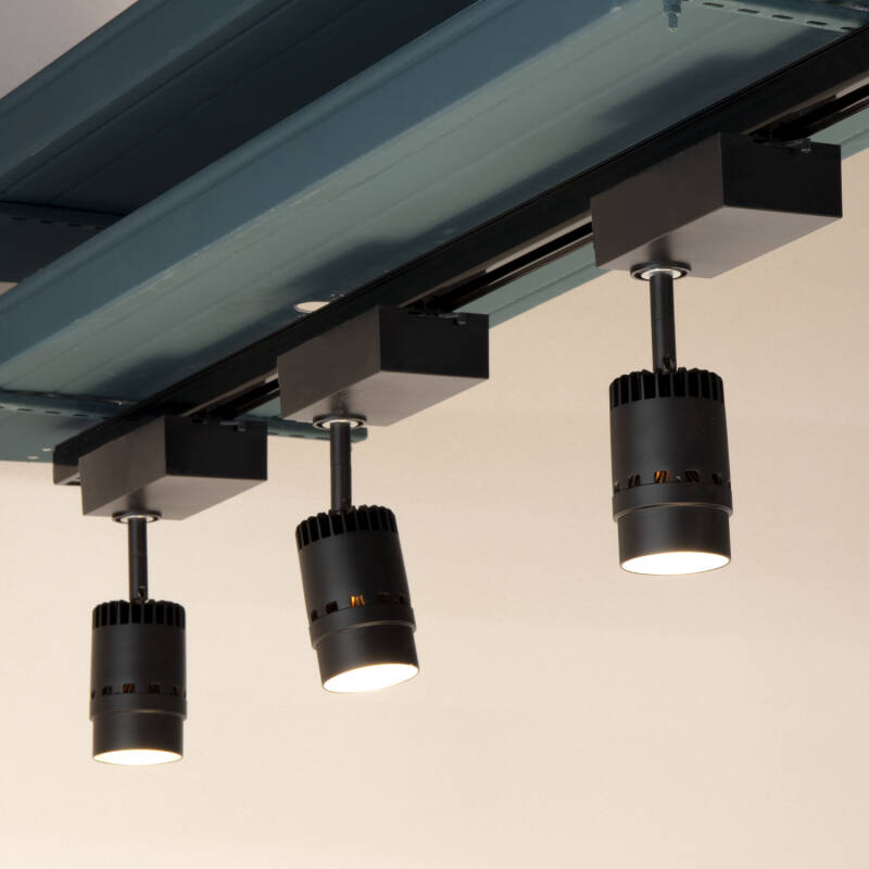 Carril Trifásico Aluminio para Focos LED 1 Metro