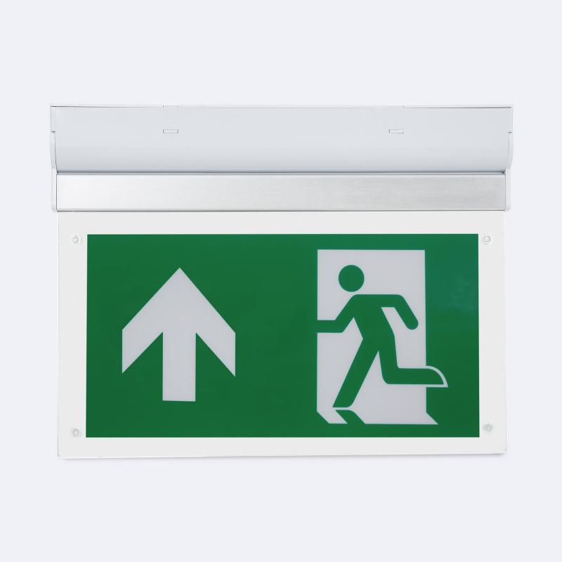 Luz Emergencia LED Superficie 60lm Permanente/No Permanente con Cartel Doble Cara