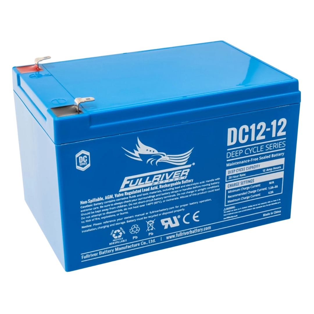 Batería Solar AGM 12Ah 12V C20 Monobloc Fullriver DC12-12