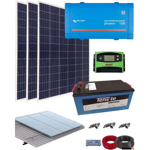 Kit Solar Fotovoltaico 1200W 12V 3000Whdia