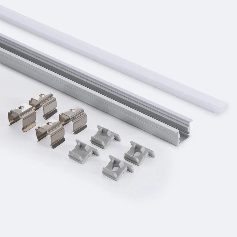 Perfil Aluminio Empotrable Estrecho para Tiras LED hasta 6 mm