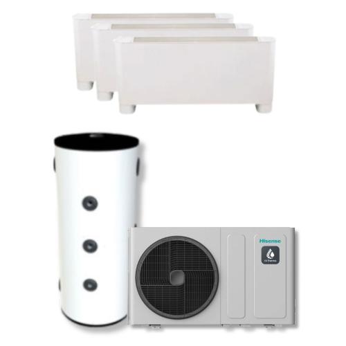 Kit Fancoil Aerotermia 10kW Hisense Hi-Therma con depósito 80L