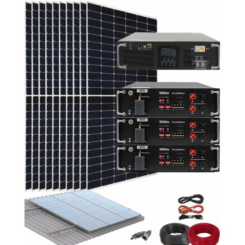 Kit Solar Aislada para Instalar Placas Solares en Casa de Campo 5500W 48V Suntaic con 3 Baterías de Litio