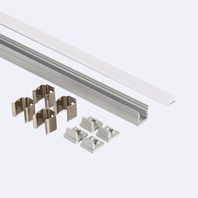 Perfil Aluminio Superficie para Tira LED hasta 8 mm