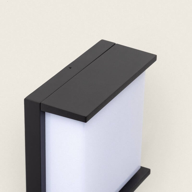 Aplique de Pared Exterior LED 18W Iluminación Cuadrado Negro Rimen IP65