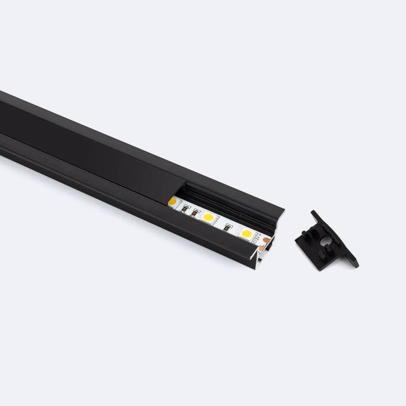 Perfil Aluminio Empotrable con Clips para Tiras LED hasta 12 mm