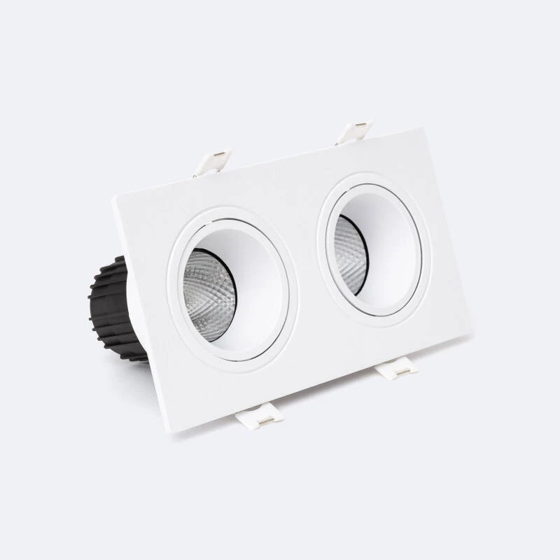 Downlight Cuadrado Basculante LED 14W Regulable Corte 75x155 mm