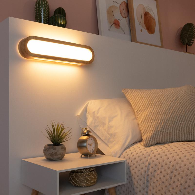 Aplique de Pared LED 12W de Madera Egil