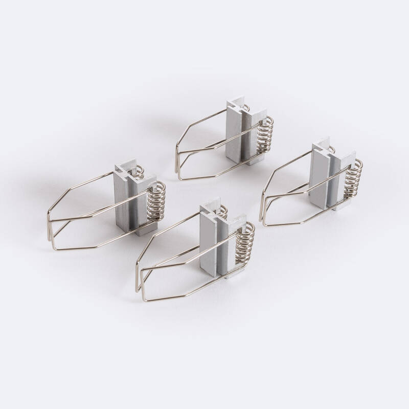 Perfil Aluminio Empotrable con Clips para Tiras LED hasta 12 mm