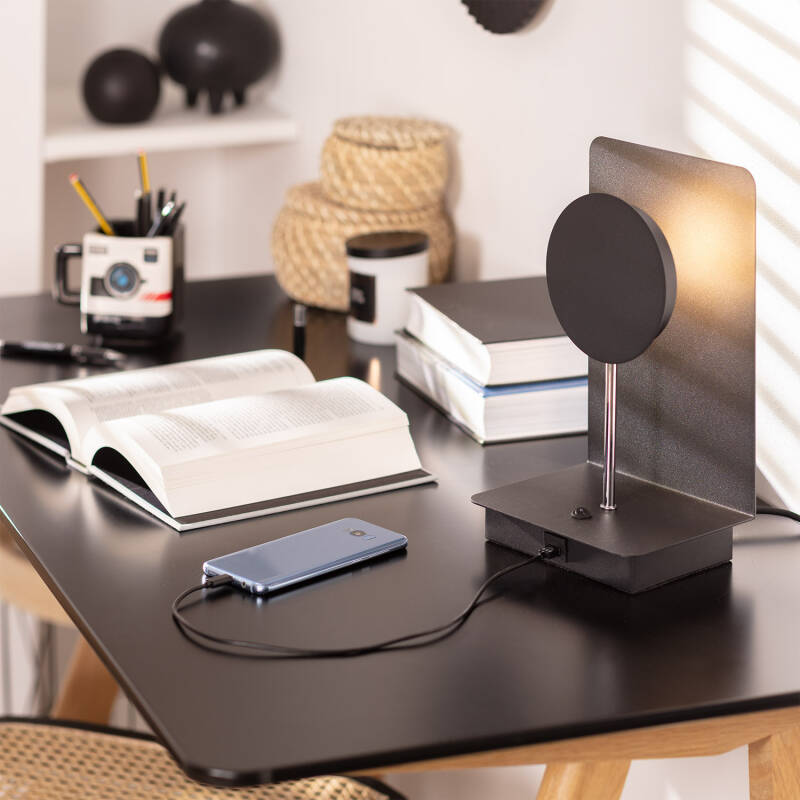 Lámpara de Mesa de Metal Sombong