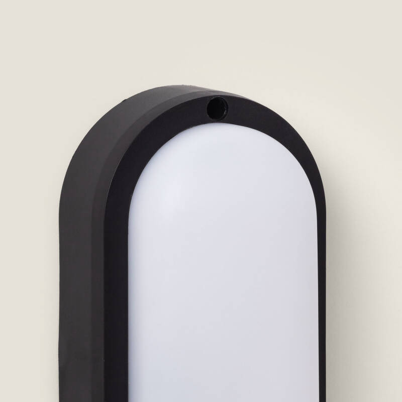 Plafón LED 15W Oval para Exterior 85x173 mm IP65 Hublot Black