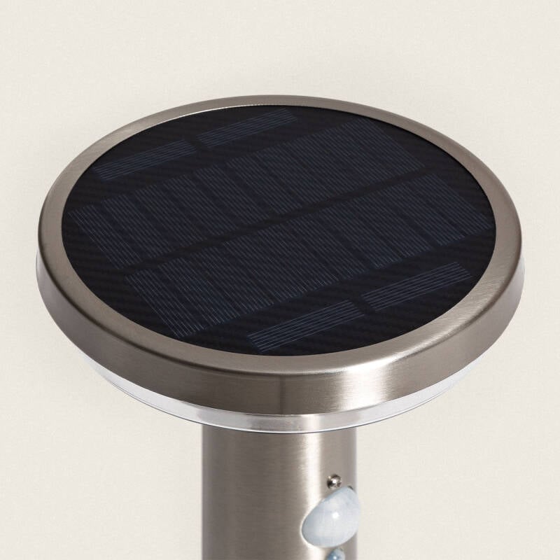 Baliza de Pie Exterior Solar LED 5W 50cm Acero Inoxidable con Sensor de Movimiento Barton