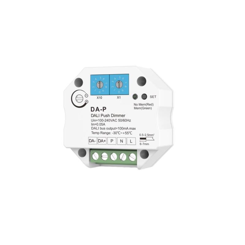 Regulador DALI DT6 por Pulsador con Fuente BUS Integrada SKYDANCE DA-P