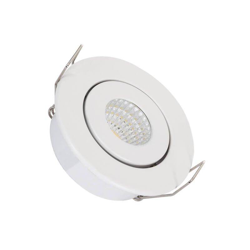 Foco Downlight LED COB 1W Direccionable Circular Blanco Corte Ø 45 mm
