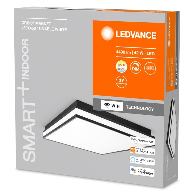 Plafón LED 42W CCT Seleccionable Cuadrado 450x450 mm Smart+ WiFi ORBIS Magnet LEDVANCE 4058075572812