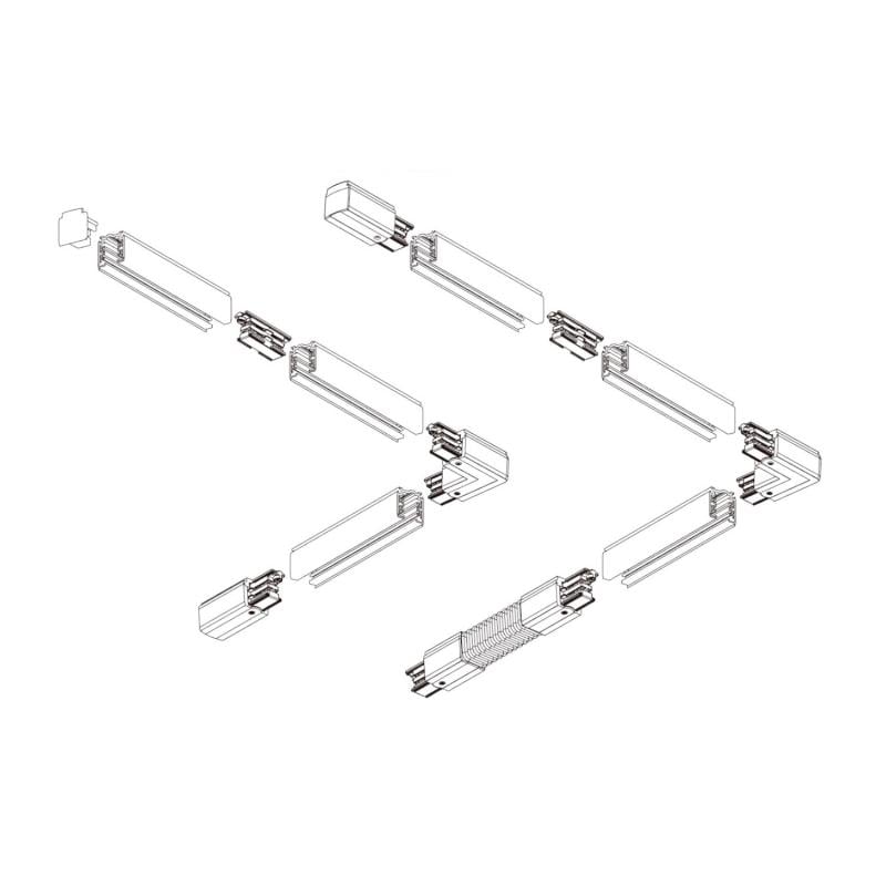 Carril Trifásico DALI para Focos LED 1 Metro