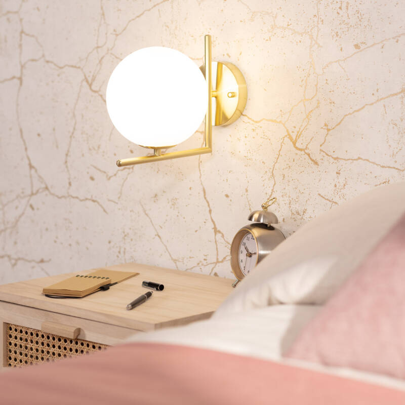 Lámpara de Pared de Metal y Cristal Moonlight Design