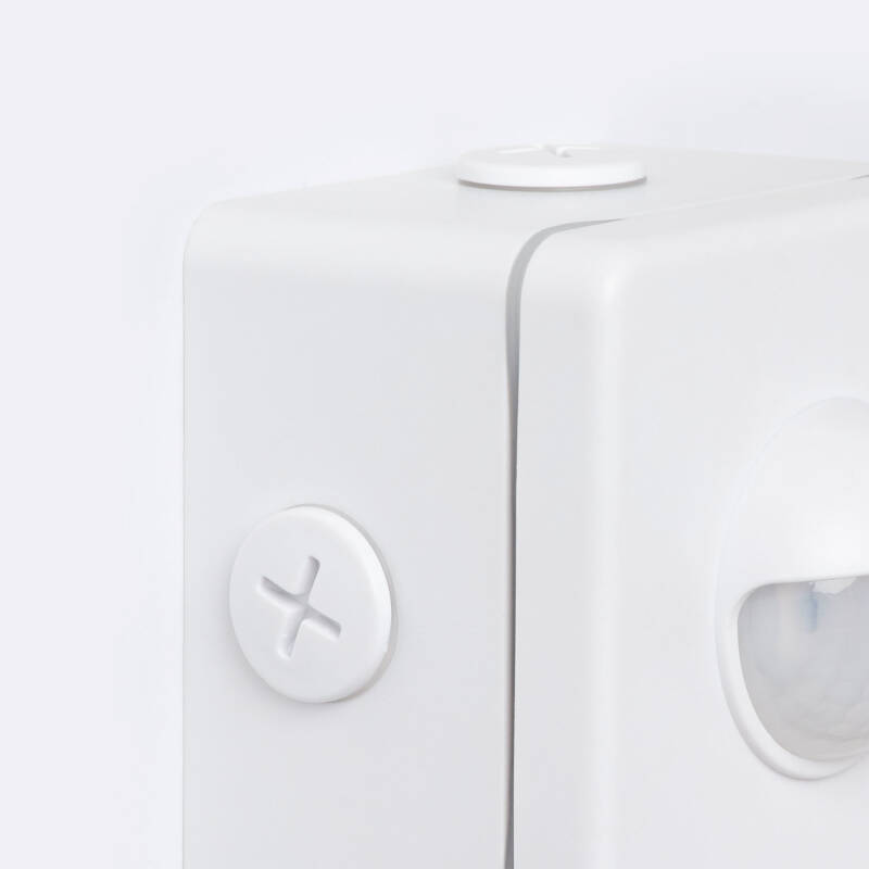 Sensor de Movimiento PIR Crepuscular 240º de Superficie Exterior IP65 con Mando