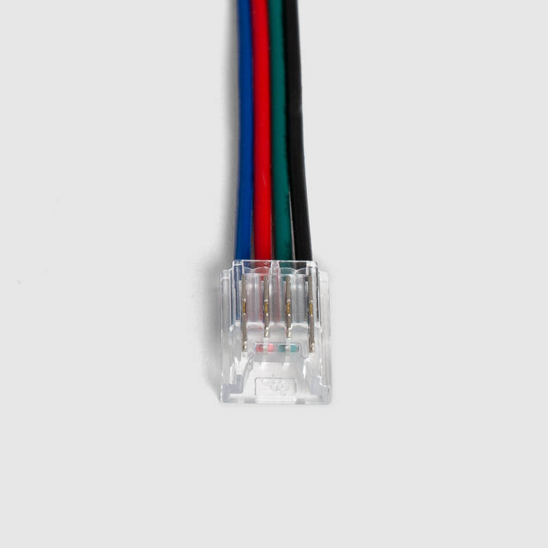 Conector para Tira LED 24V RGB SMD Ancho 8mm IP20 Doble con Cable