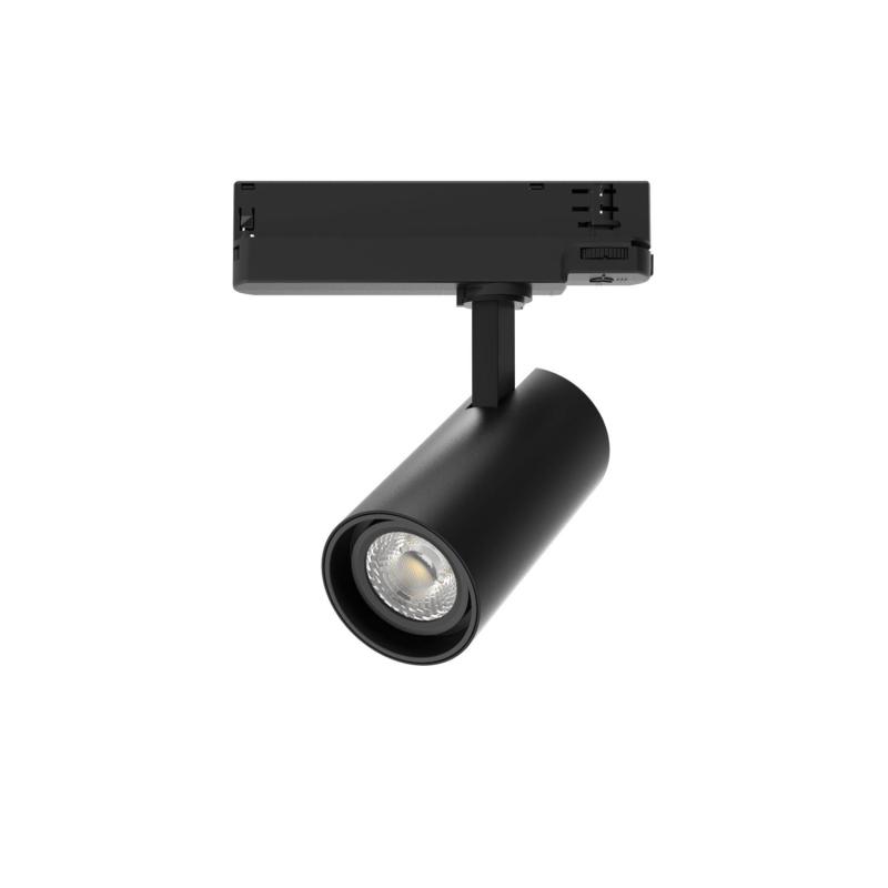 Foco Carril LED Trifásico 20W Fasano CCT Seleccionable Regulable Negro