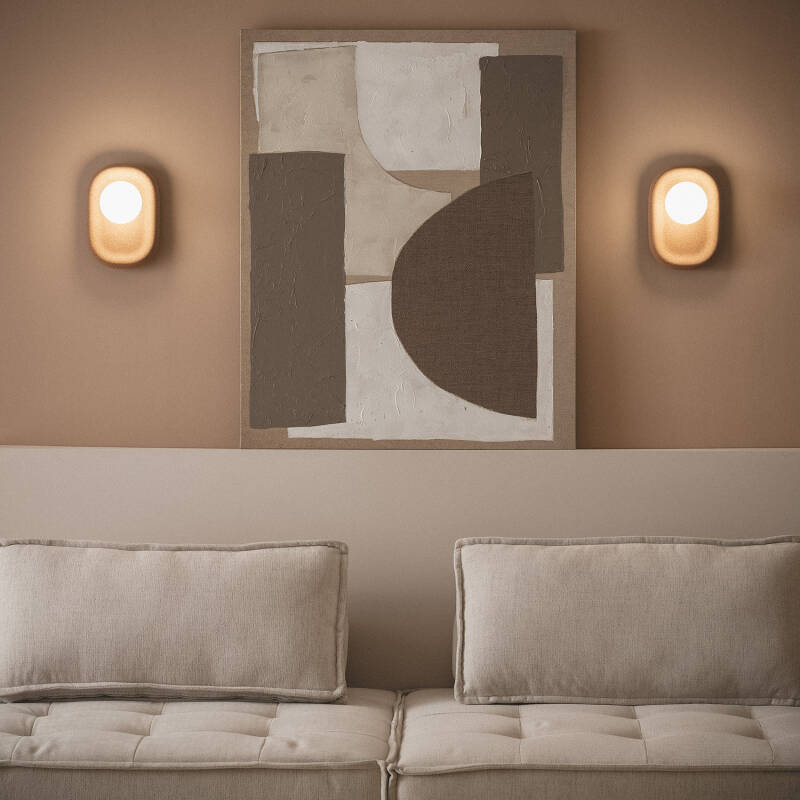 Lámpara de Pared Metal y Corcho Leshna