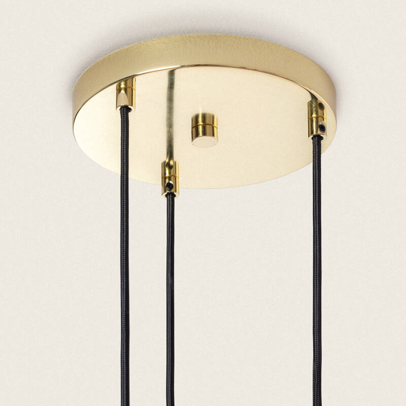 Lámpara Colgante Metal y Cristal Tri Baudelaire