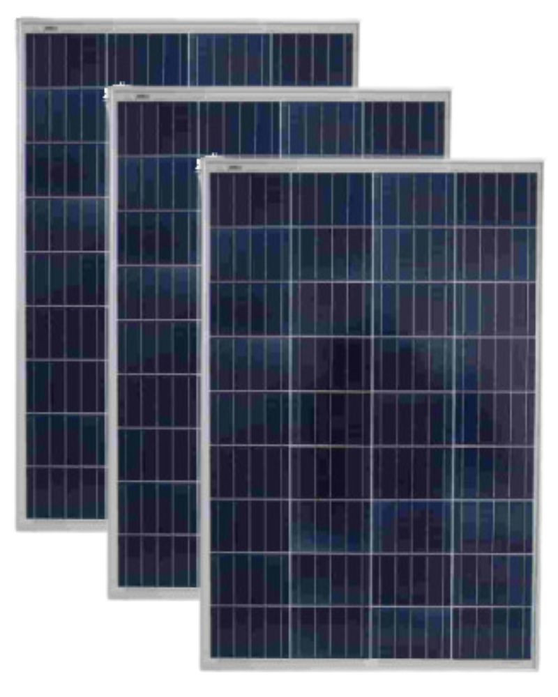 Pack 3 unidades Paneles Solares Pequeños 100W 12V Policristalinos