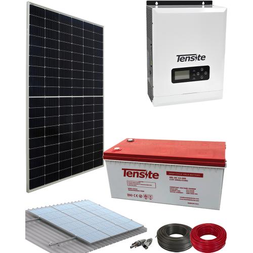Kit Panel Solar 1000W 12V 2000Whdia con cargador y batería GEL