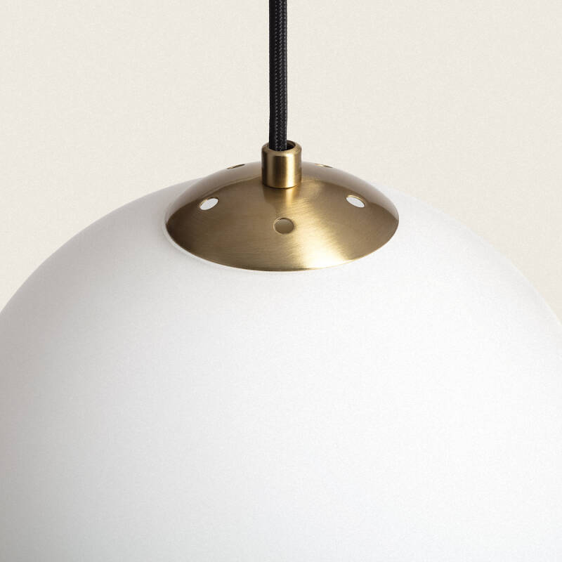 Lámpara Colgante Metal y Cristal Moonlight Brass