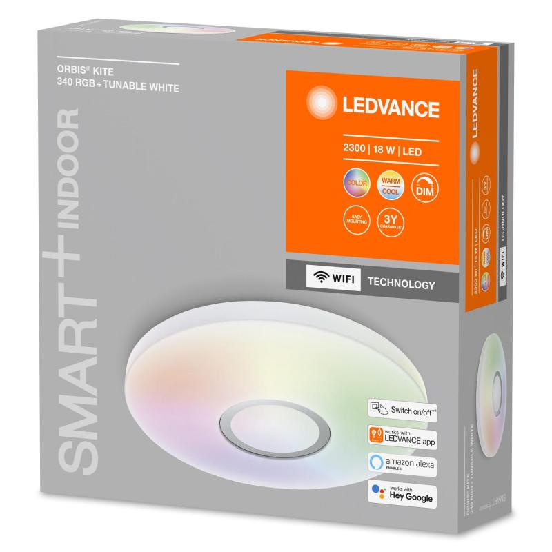 Plafón LED 18W Circular RGBW Ø340 mm Smart+ WiFi ORBIS Kite LEDVANCE 4058075495685