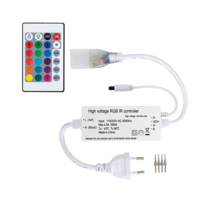 Tira LED Neón Regulable 220V RGB Semicircular 180 9W/m Corte 100cm IP67 a Medida