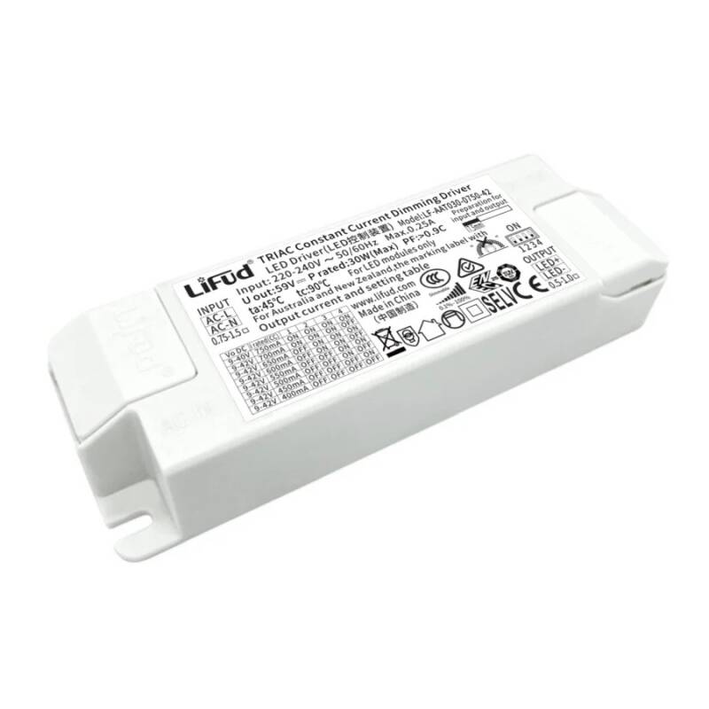 Driver LIFUD Regulable Triac Dip Switch Salida 9-42V DC AATXXX