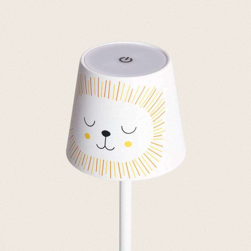 Lámpara de Mesa LED Portátil de Metal con Batería USB Recargable Anisa Kids