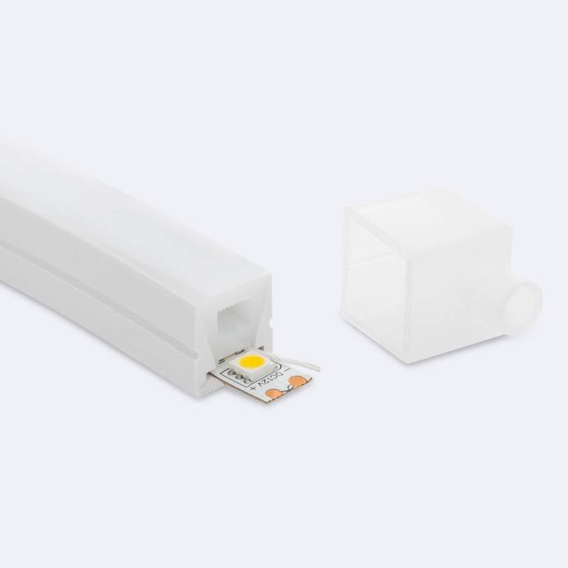 Perfil Neón SFLEX 16x16 Superficie/Empotrable Curva Vertical para Tira LED IP20 hasta 8 mm