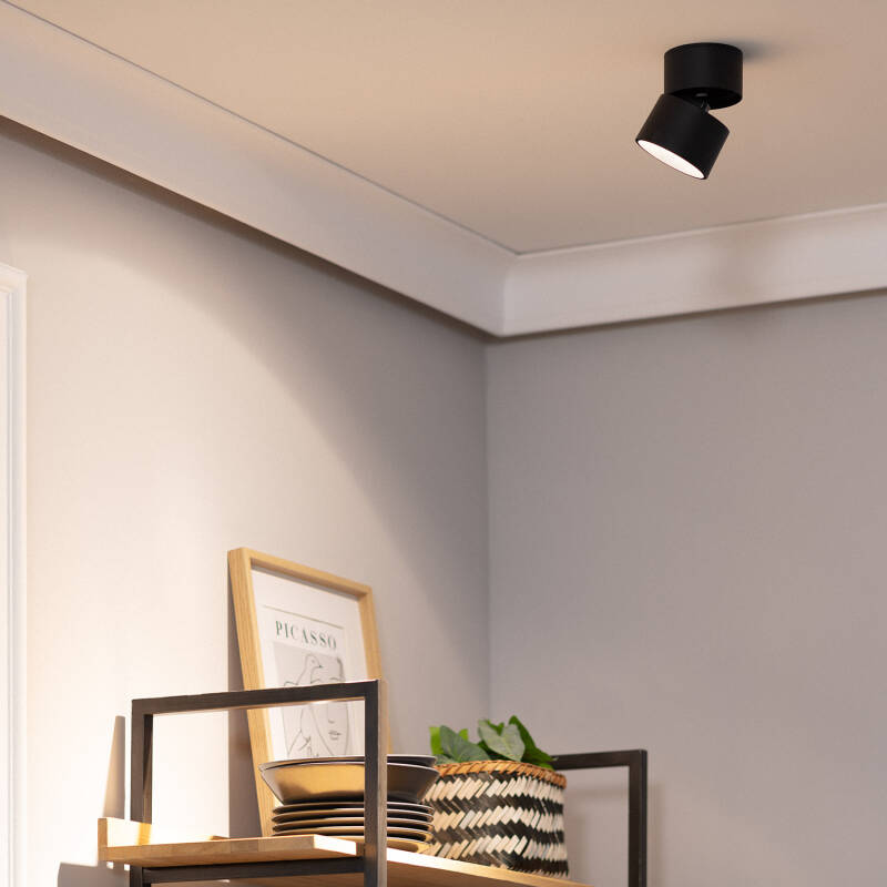 Aplique LED 15W de Aluminio Circular Negro New Onuba